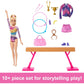 Barbie Gymnastics Playset Doll with Flipping Bar Balance Beam Warm Up Suit and Accessories