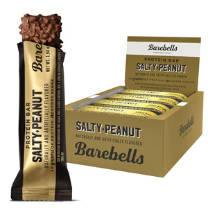 Barebells Protein Bars, Salty Peanut, 12 Count, 20g High Protein, Chocolate Nutrition Bar with 1g Total Sugars, On-the-Go Breakfast or Post-Workout Snack