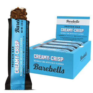 Barebells Protein Bars, Creamy Crisp, 12 Count, 20g High Protein, Chocolate Nutrition Bar with 1g Total Sugars, On-the-Go Breakfast or Post-Workout Snack