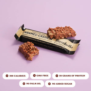 Barebells Protein Bars, Caramel Cashew Flavor, 12 Count, 20g Protein, Low Sugar, Perfect for Breakfast or Post-Workout