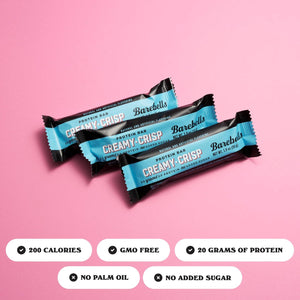 Barebells Protein Bars, Creamy Crisp, 12 Count, 20g High Protein, Chocolate Nutrition Bar with 1g Total Sugars, On-the-Go Breakfast or Post-Workout Snack