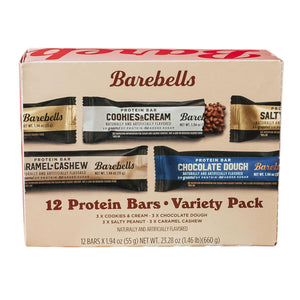 Barebells Protein Bars Variety Pack, 12 Count (19 oz Bars), 20g Protein, Low-Sugar Chocolate Protein Snacks