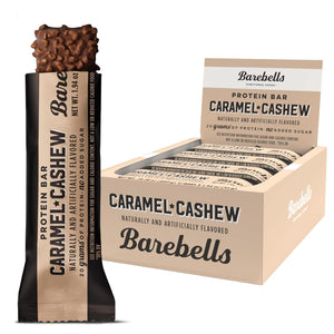 Barebells Protein Bars, Caramel Cashew Flavor, 12 Count, 20g Protein, Low Sugar, Perfect for Breakfast or Post-Workout