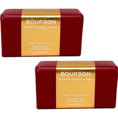Bath & Body Works Men’s Collection Bourbon Cleansing Bar, 2-Pack, Shea Butter