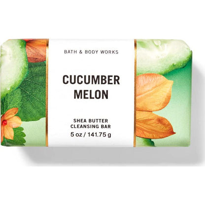 Bath & Body Works Shea Butter Cleansing Bar, Cucumber Melon Scent, 4.2 oz