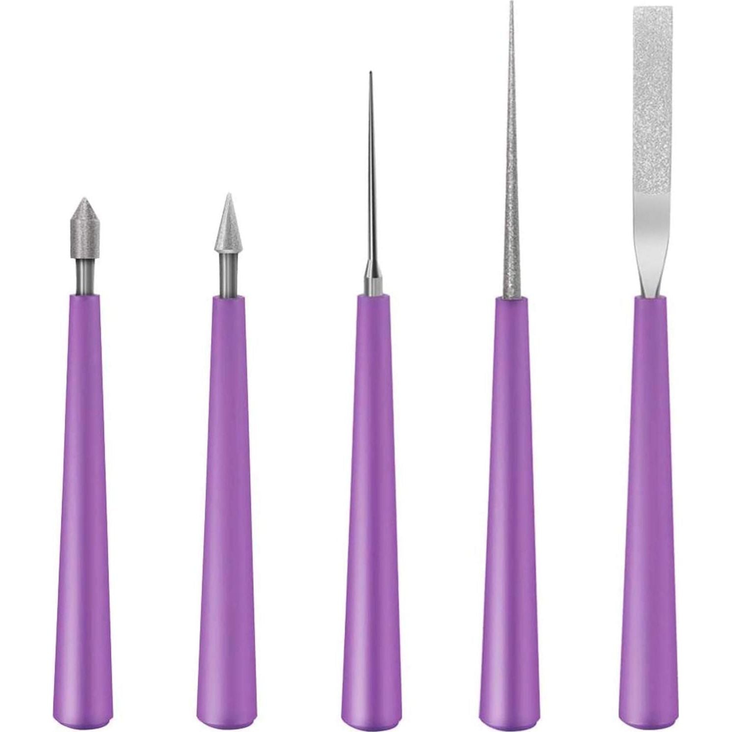 Bead Reamer For Jewelry Making, Bead Spinner Hole Enlarger Tool For Glass Plastic Metal Wood Beads, Remove Burrs, Enlarge Holes, Smooth Edges(5 Pieces),