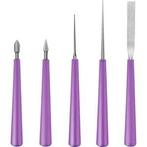 Bead Reamer For Jewelry Making, Bead Spinner Hole Enlarger Tool For Glass Plastic Metal Wood Beads, Remove Burrs, Enlarge Holes, Smooth Edges(5 Pieces),