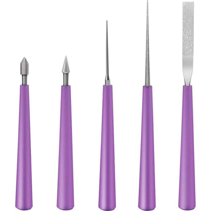 Bead Reamer For Jewelry Making, Bead Spinner Hole Enlarger Tool For Glass Plastic Metal Wood Beads, Remove Burrs, Enlarge Holes, Smooth Edges(5 Pieces),