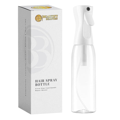 BeautifyBeauties BeautifyBeauties Spray Bottle For Hair Continuous Mister Spray Bottle For Hairstyling, Cleaning, Plants, Pets, Barbers, Salons, Essential Oil Scents (Clear, 18.6oz/500ml) 11 H X 2.6 L