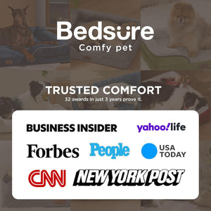 Bedsure Orthopedic Dog Bed Large Size Washable Pet Couch Waterproof Foam with Nonskid Bottom and Grey Removable Cover