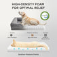 Bedsure Orthopedic Medium Dog Bed, Waterproof, Foam Pet Sofa with Washable Cover, Nonskid Base, Grey