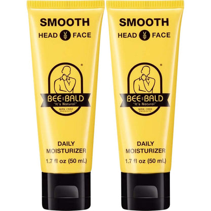 Bee Bald SMOOTH Daily Moisturizer Tones, Hydrates, Moisturizes And Smooths Away Fine Lines, Wrinkles And Dry Patches; Helps Control Oil And Shine To Feel Cool, Fresh And Comfortable, 1.7 Fl Oz (Pack Of 2),