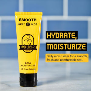 Bee Bald SMOOTH Daily Moisturizer Tones, Hydrates, Moisturizes And Smooths Away Fine Lines, Wrinkles And Dry Patches; Helps Control Oil And Shine To Feel Cool, Fresh And Comfortable, 1.7 Fl Oz (Pack Of 2),
