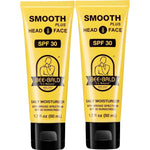 Bee Bald SMOOTH PLUS Head And Face Moisturizer With SPF 30 Sunscreen Lotion Protecting Skin From Harmful UVA/UVB Rays While Hydrating, Moisturizing And Toning, 1.7 Fl Oz (Pack Of 2),