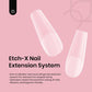 beetles Gel Polish Beetles Gel Nail Tips Medium Coffin Etch X Nail Tips, 12 Sizes 288Pcs Pre Shaped Half Matte Press On Nails Full Cover False Nails For Pastel Spring Nails Acrylic Fake Nails Nail Extensions Kit