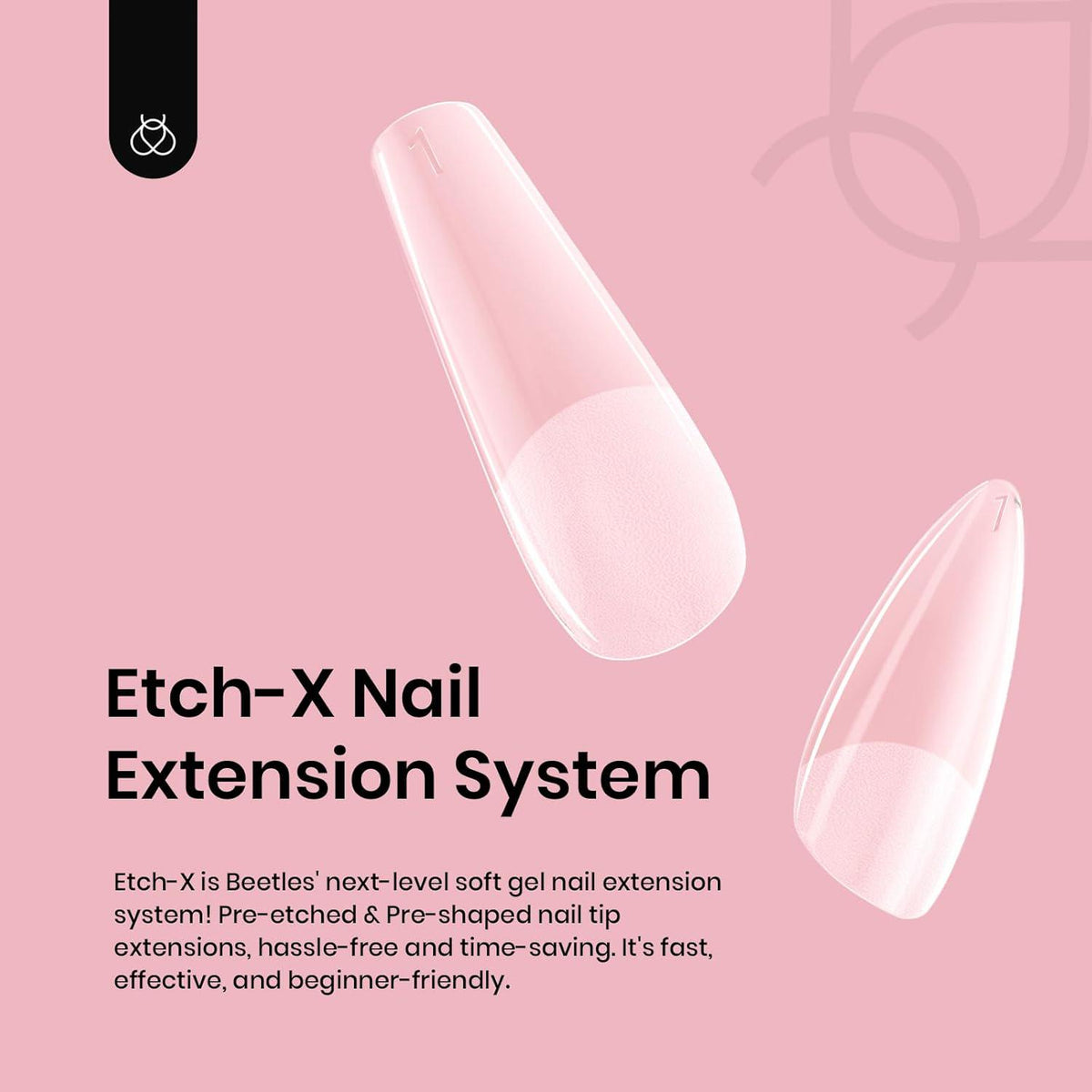 beetles Gel Polish Beetles Short Almond Nail Tips: 12 Sizes 288 PCS Half Matte Full Cover Gel Tips Clear Acrylic Gel Nail Tips Almond Shape For DIY Extension