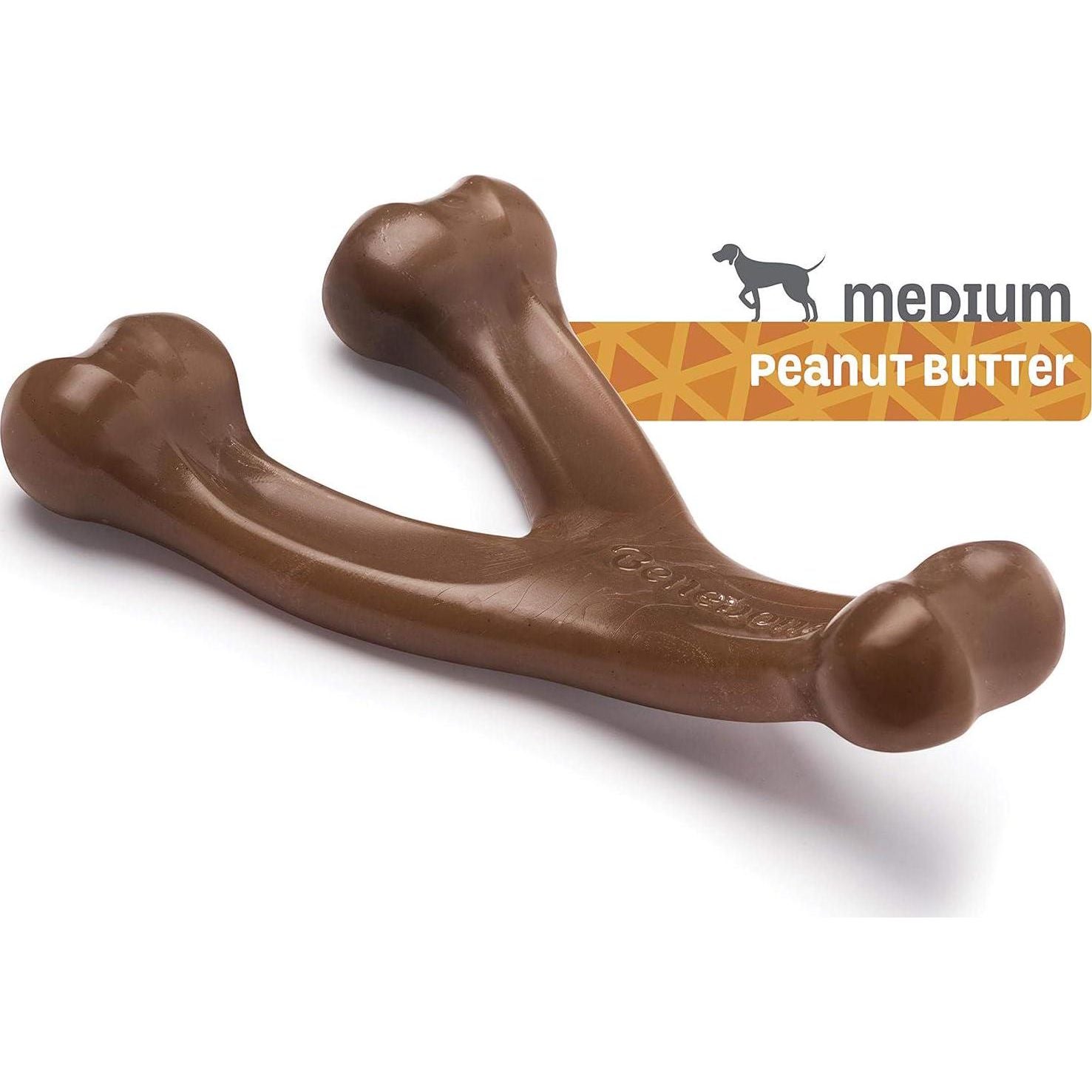 Benebone Indestructible Wishbone Dog Chew Toy For Aggressive Chewers, Long Lasting Tough Boredom Breaker For Dogs, Real Peanut Flavour, For Medium Dogs, Made In The USA.,