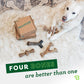 Benebone 4-Pack Dog Chew Toys, Aggressive Chewers, Made in USA, for Medium Dogs Up to 60 lbs