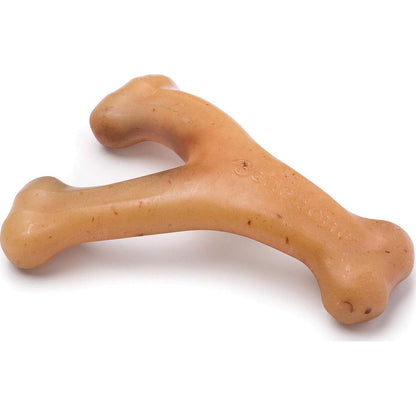 Benebone Wishbone Durable Dog Chew Toy For Aggressive Chewers, Real Chicken, Made In USA, Small, For Any Breed,