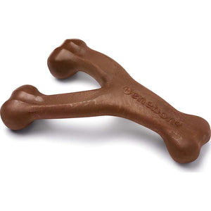 Benebone Wishbone Durable Dog Chew Toy For Aggressive Chewers, Real Peanut, Made In USA, Large,