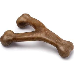 Benebone Wishbone Durable Dog Chew Toy For Aggressive Chewers, Real Bacon, Made In USA, Medium,