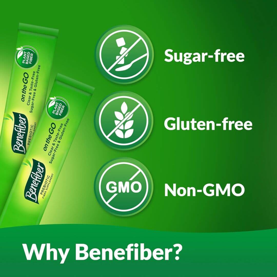 Benefiber Prebiotic Fiber Supplement Clear & Taste-Free Stick Packs (Pack Of 28) 4g Each,886790162803