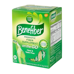 Benefiber Prebiotic Fiber Supplement Clear & Taste-Free Stick Packs (Pack Of 28) 4g Each,886790162803