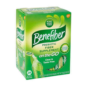 Benefiber Prebiotic Fiber Supplement Clear & Taste-Free Stick Packs (Pack Of 28) 4g Each,886790162803