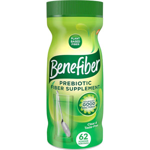 Benefiber Daily Prebiotic Fiber Supplement, Unflavored Powder for Digestive Health, 62 Servings, 87 oz