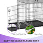 BestPet 30 Inch Folding Metal Dog Crate with Divider and Tray for Small Dogs