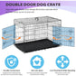 BestPet 30 Inch Folding Metal Dog Crate with Divider and Tray for Small Dogs