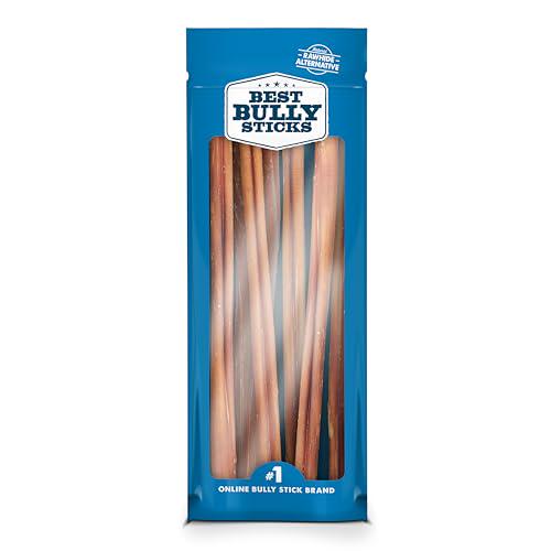 Best Bully Sticks 12 Inch 8 oz Pack Natural Grass Fed Grain Free Rawhide Free Treats for Medium Large Dogs