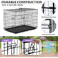BestPet 48-Inch Folding Metal Dog Crate, Large Dogs, Double Door, Divider, Removable Tray, Indoor/Outdoor