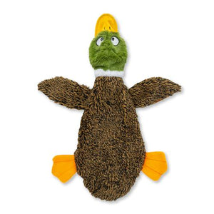 Best Pet Supplies Stuffless Squeaky Dog Toy, Small Wild Duck, 2-in-1 Soft Durable Plush Toy, No Stuffing