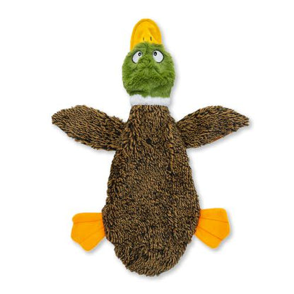 Best Pet Supplies Stuffless Squeaky Dog Toy, Small Wild Duck, 2-in-1 Soft Durable Plush Toy, No Stuffing
