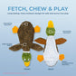 Best Pet Supplies Stuffless Squeaky Dog Toy, Small Wild Duck, 2-in-1 Soft Durable Plush Toy, No Stuffing
