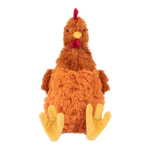 Best Pet Supplies Crinkle Chicken Plush Dog Toy for Puppies and Seniors Soft Indoor Play Brown