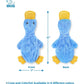 Best Pet Supplies Crinkle Dog Toy No Stuffing Squeaky Plush Duck Blue Fun Indoor Chew Toy for Small Medium Large Breeds and Puppies