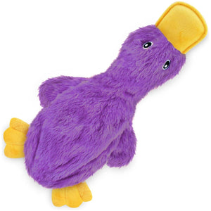 Best Pet Supplies Crinkle Dog Toy, Stuffing-Free Plush Duck for Puppies, Purple, Indoor Play