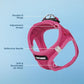Best Pet Supplies Voyager Step-In Dog Harness, Small Reflective Mesh, No Pull, Hook & Loop, Fuchsia S