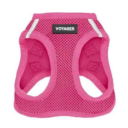 Best Pet Supplies Voyager Step-In Dog Harness, Small Reflective Mesh, No Pull, Hook & Loop, Fuchsia S