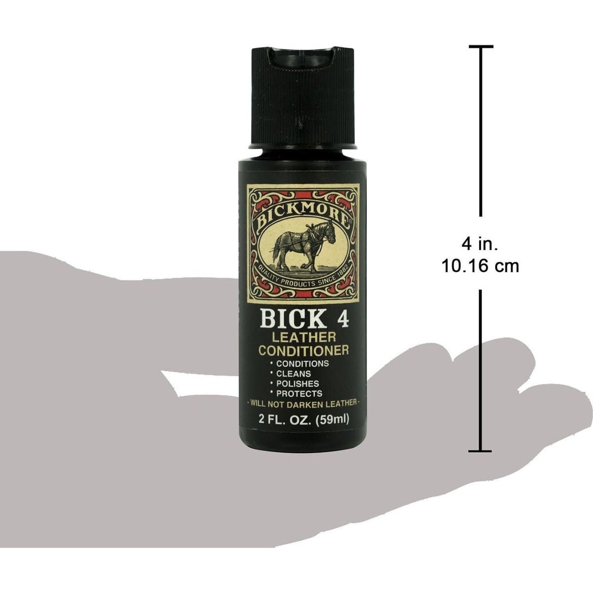 Bick 4 Leather Conditioner And Leather Cleaner 2 Oz - Will Not Darken Leather - Safe For All Colors Of Leather Apparel, Furniture, Jackets, Shoes, Auto Interiors, Bags And All Other Leather Accessories,