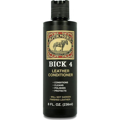 Bick 4 Leather Conditioner And Leather Cleaner 8 Oz - Will Not Darken Leather - Safe For All Colors Of Leather Apparel, Furniture, Jackets, Shoes, Auto Interiors, Bags And All Other Leather Accessories,