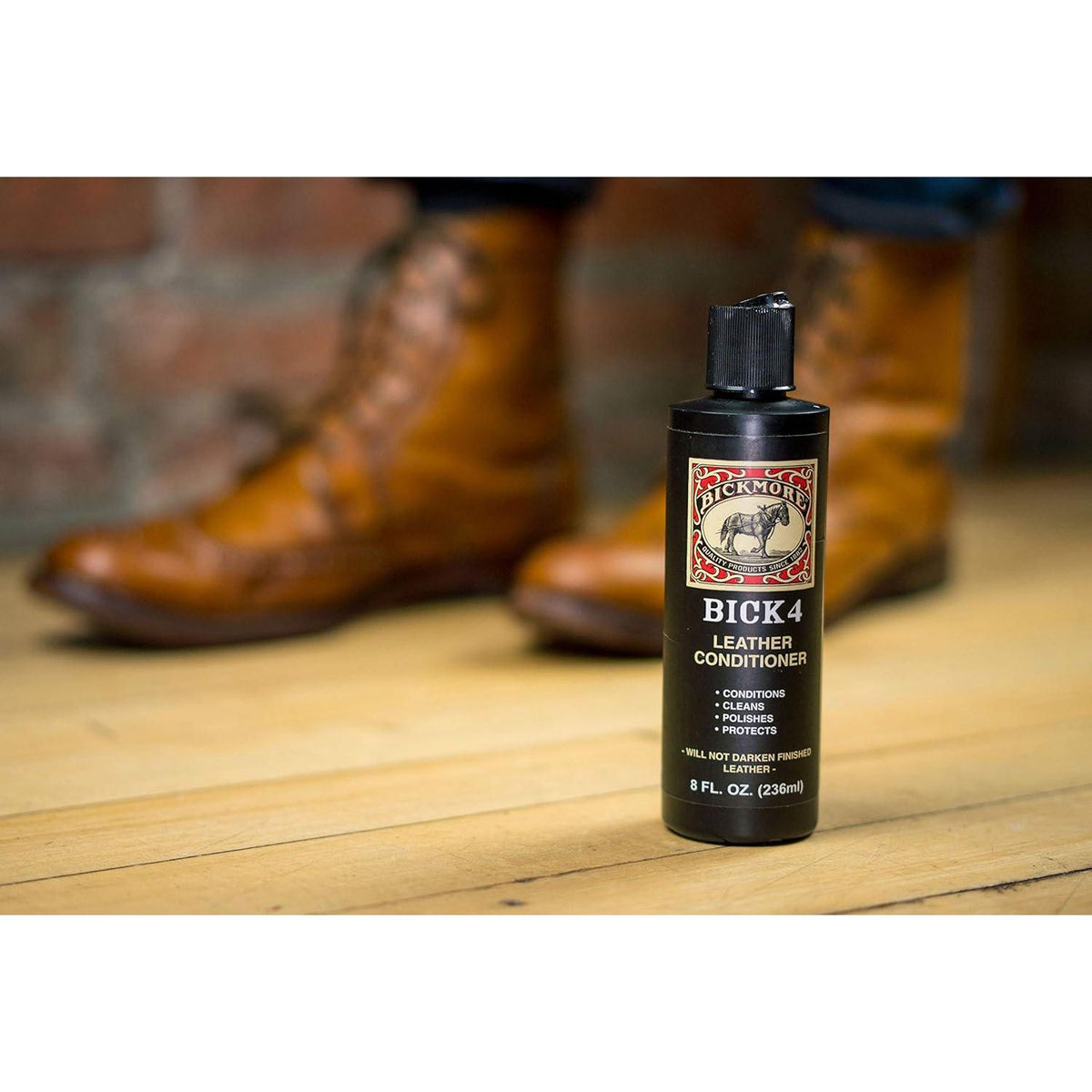 Bick 4 Leather Conditioner And Leather Cleaner 8 Oz - Will Not Darken Leather - Safe For All Colors Of Leather Apparel, Furniture, Jackets, Shoes, Auto Interiors, Bags And All Other Leather Accessories,