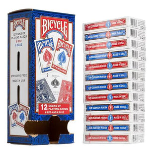 Bicycle Standard Playing Cards 12 Pack Poker Size Classic Decks for Card Games and Family Fun