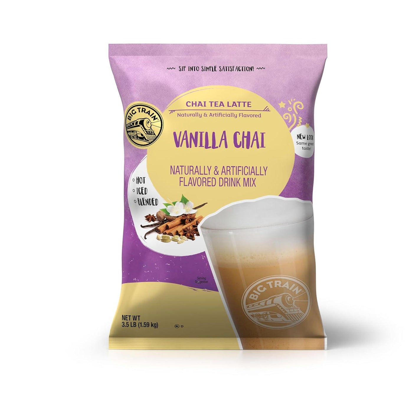 Big Train Vanilla Chai Tea Latte Beverage Mix, 35 lb, Pack of 1