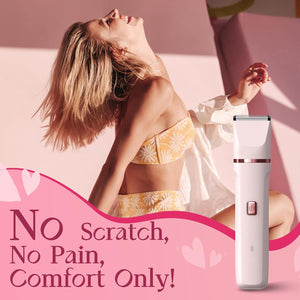 Risina Bikini Trimmer For Women - Painless Electric Razors For Silk Skin,Cordless Body Shaver For Trip,Replaceable Lady Facial Razor, IPX7 Waterproof&Easy Cleaning, Ceramic Blade, USB Charge Dock Pink