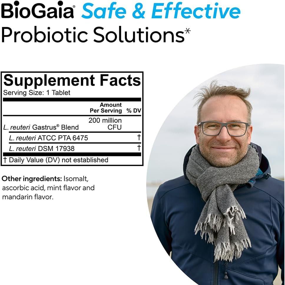 BioGaia Gastrus Gut Health Probiotic | Eases Abdominal Discomfort, Gas And Bloating | Promotes Regularity And A Healthy Gut | Contributes To A Balanced Microbiome | Backed By 30 Years Of Research,