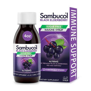 Sambucol Black Elderberry Sugar Free Immune Syrup 120ml,896116001105