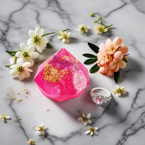 Nature Skin Shop Birthstone Gem Soap, Rose Quartz Scent, Unique Gift Soap